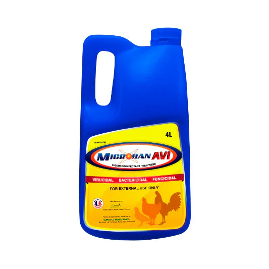 UNIVET Microban AVI Liquid Disinfectant/Sanitizer 4L